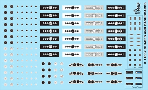 Gofer Racing Decals - Gauges and Dashboards (1:24 & 1:25)