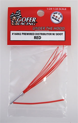 Gofer Racing Under the Hood - Prewired Distributor W/Boot - Red (1:24 & 1:25)