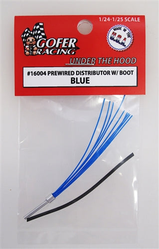 Gofer Racing Under the Hood - Prewired Distributor W/Boot - Blue (1:24 & 1:25)