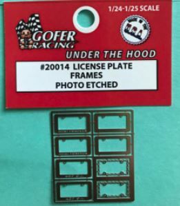 Gofer Racing Under the Hood - License Plate Frames Photo Etched (1:24 & 1:25)