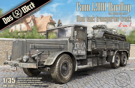 Das Werk 9ton Tank Transporter Truck Faun L900 Hardtop Including Softtop Cab Extra (1:35)