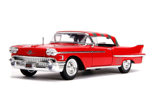 Jada Hollywood Rides A Nightmare on Elm Street Freddy Krueger & 1958 Cadillac Series 62 (1:24)