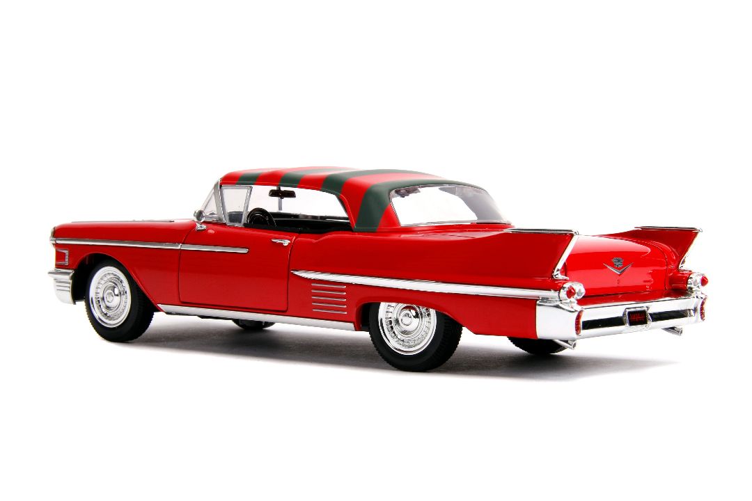 Jada Hollywood Rides A Nightmare on Elm Street Freddy Krueger & 1958 Cadillac Series 62 (1:24)