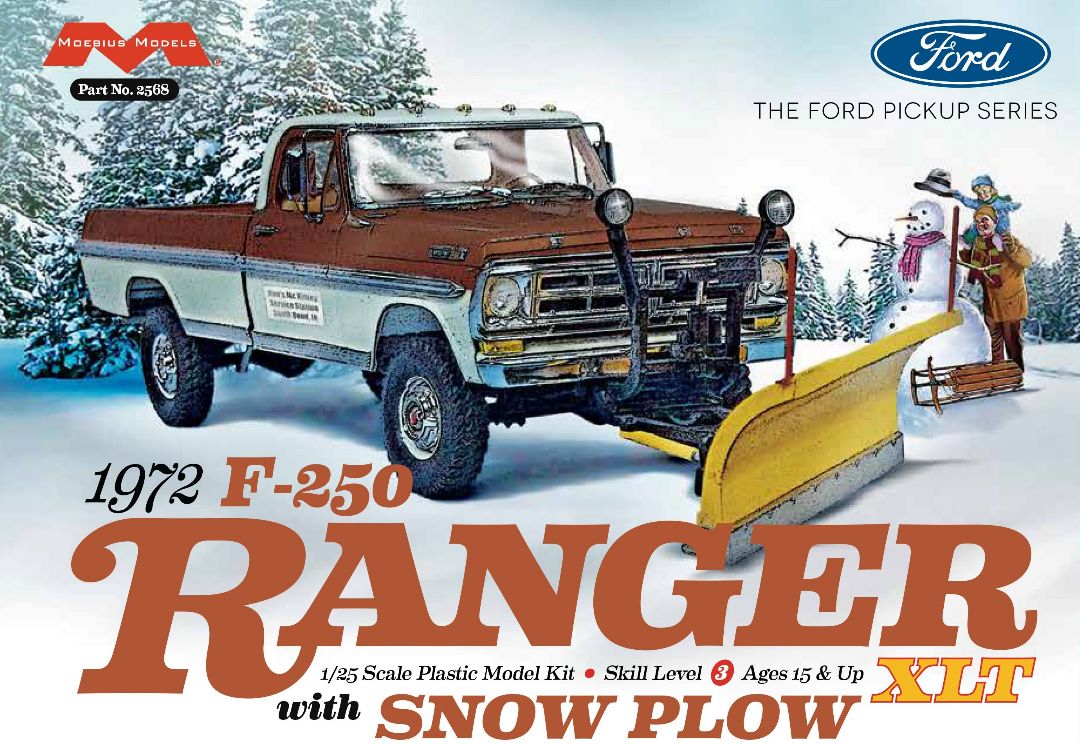 Moebius Models 1972 Ford F-250 Ranger XLT with Snow Plow (1:25)