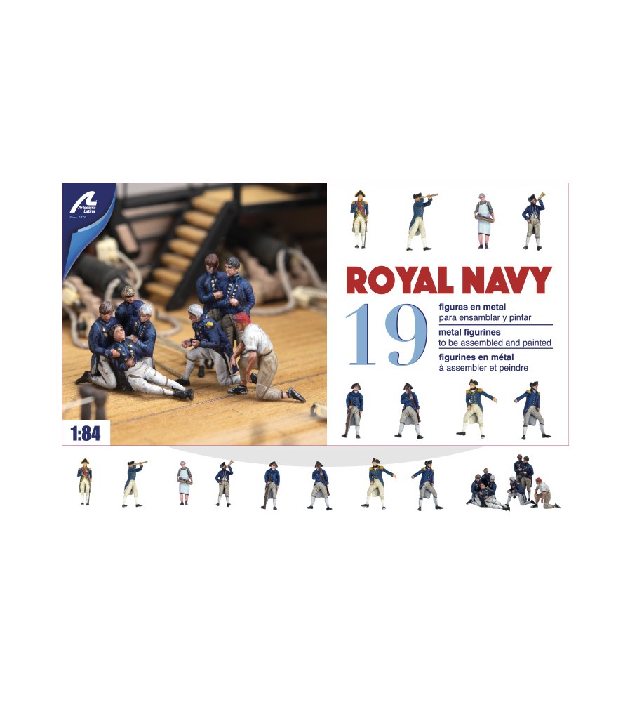 Artesanía Latina Royal Navy - 19 Metal Figurines (1:84)