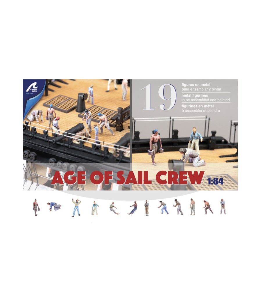 Artesanía Latina Age of Sail Crew - 19 Metal Figurines (1:84)