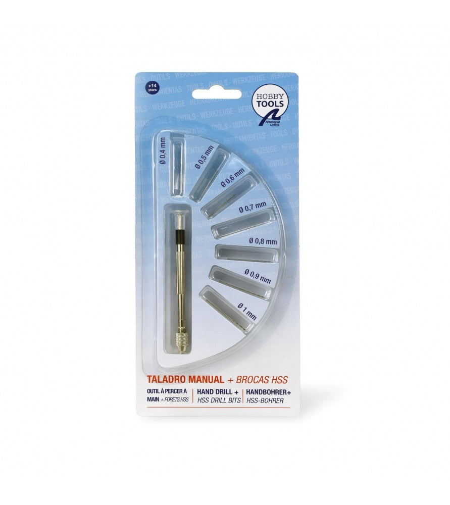 Artesanía Latina Hobby Tools Hand Drill + HSS Drill Bits