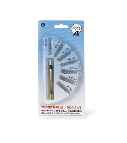 Artesanía Latina Hobby Tools Hand Drill + HSS Drill Bits