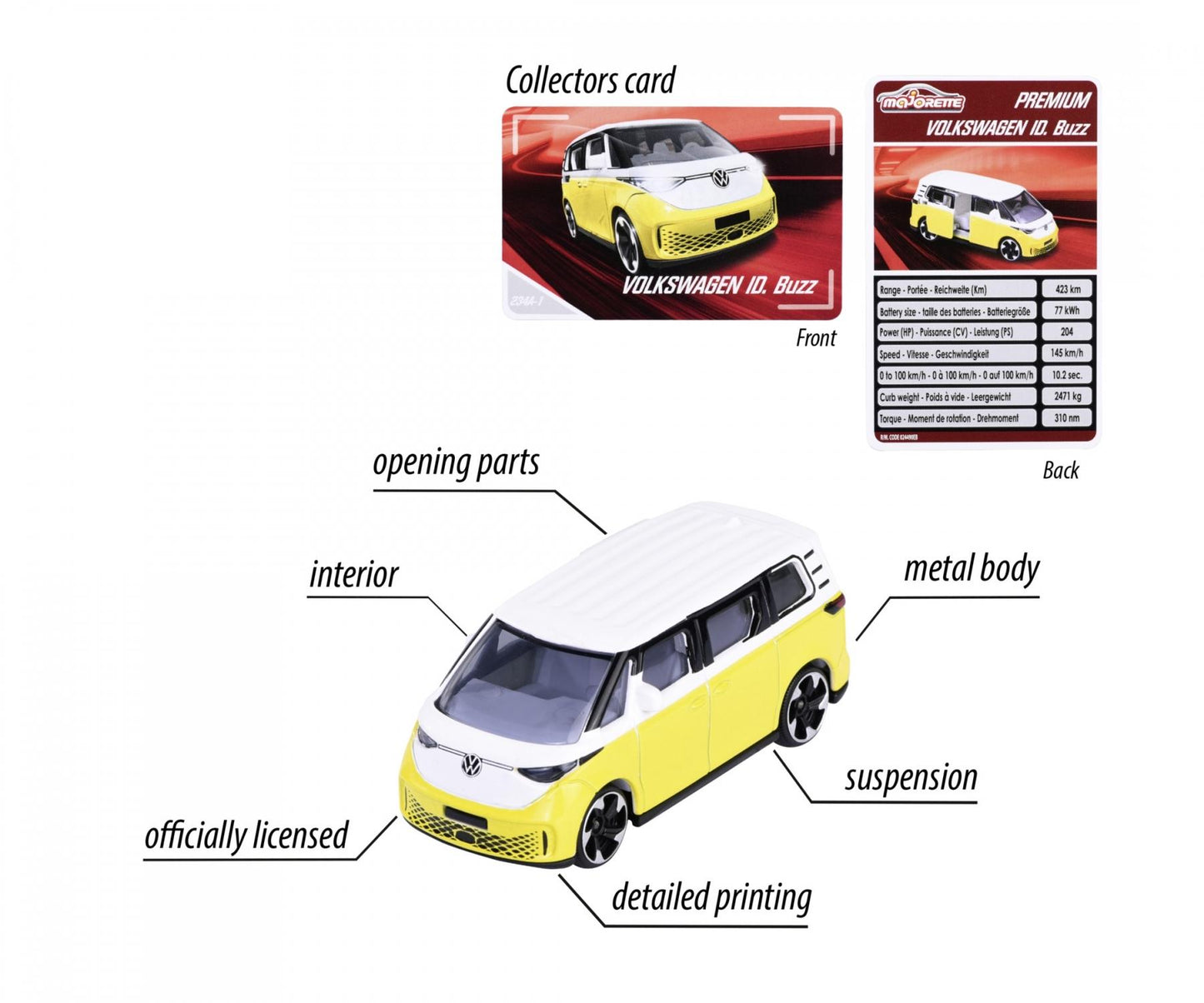 Majorette Premium Cars Volkswagen ID Buzz (1:64)