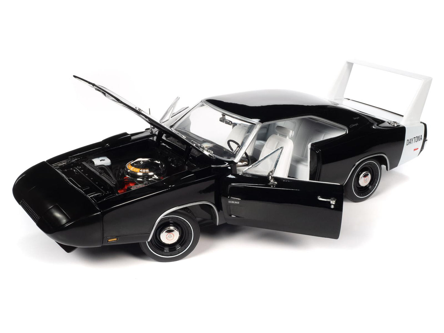 Auto World 1969 Dodge Charger Daytona - Black (1:18)