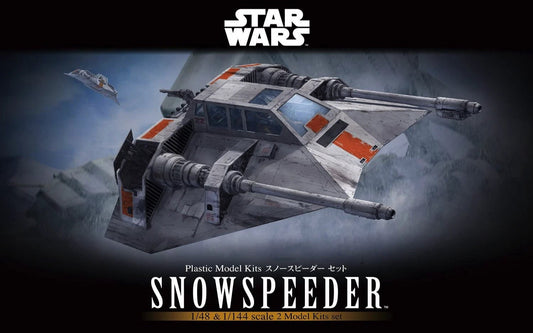 Bandai Star Wars Snowspeeder - 2 Model Kits Set (1:48 & 1:144)