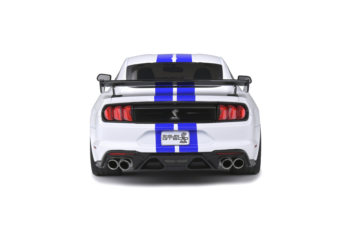 Solido 2020 Ford Shelby GT500 Fast Track - Oxford White with Blue Stripes (1:18)