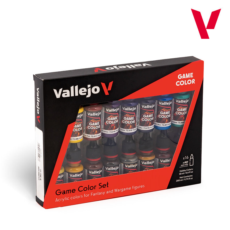 Vallejo Game Color Set - Advanced - 16 Colors (18ml Each)