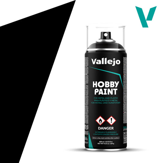 Vallejo Hobby Paint Black Primer Spray (400ml)