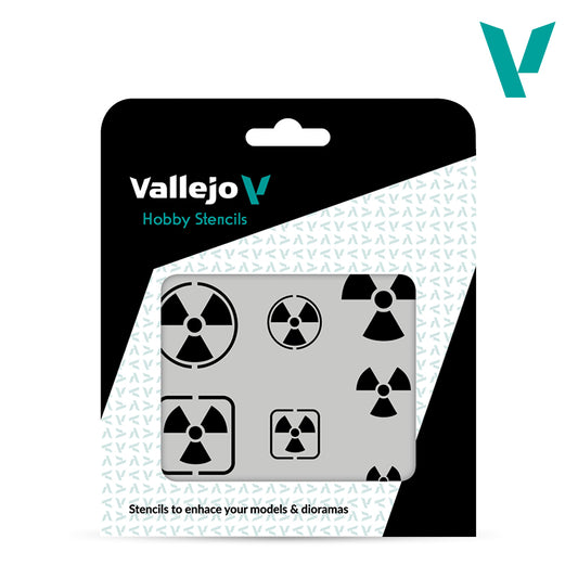 Vallejo Hobby Stencils - Radioactivity Signs