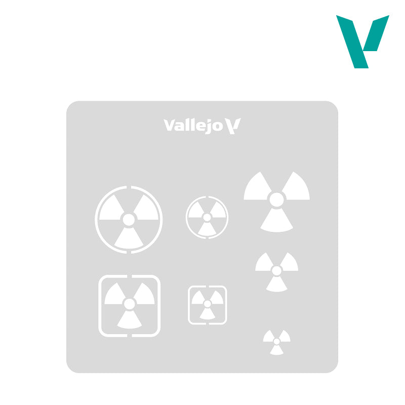 Vallejo Hobby Stencils - Radioactivity Signs