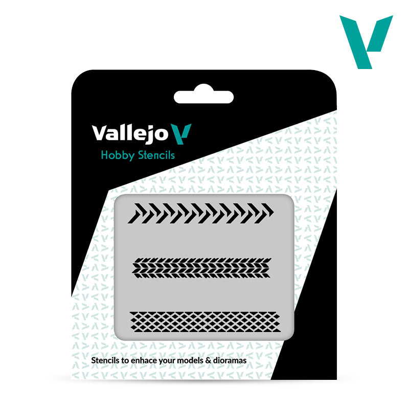 Vallejo Hobby Stencils - Tire Markings (1:35)
