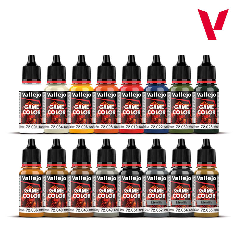 Vallejo Game Color Set - Introduction - 16 Colors (18ml Each)