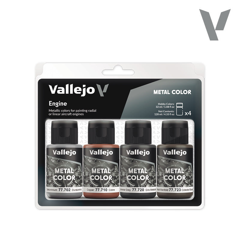 Vallejo Metal Color Set - Engine - 4 Colors (32ml Each)